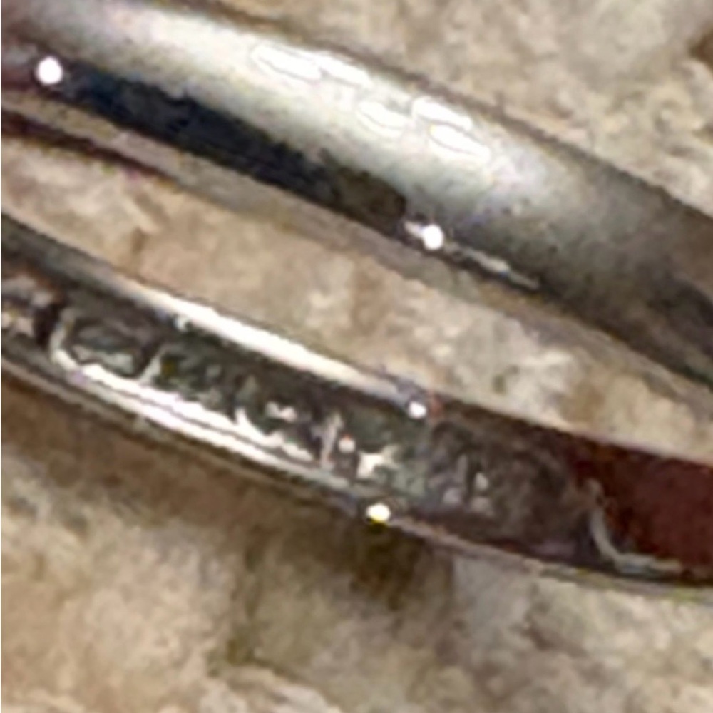 14K White Gold Diamonique Engagement Ring/Wedding Band - Picture 4 of 12